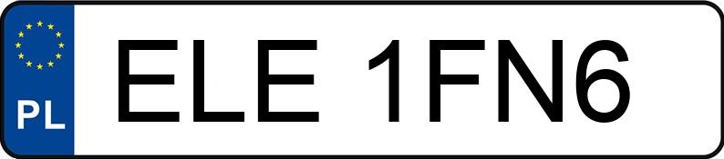 Numer rejestracyjny ELE 1FN6 posiada OPEL VECTRA 1.8 KAT - ELE1FN6