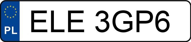 Le numéro d’enregistrement ELE 3GP6 a DS DS7 Crossback MR`21 E6.3 Rivoli EAT - ELE3GP6