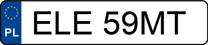 Numer rejestracyjny ELE 59MT posiada VOLKSWAGEN GOLF - ELE59MT