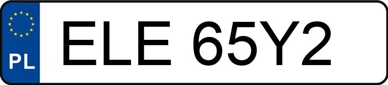 Numer rejestracyjny ELE 65Y2 posiada NEW ERA  - ELE65Y2