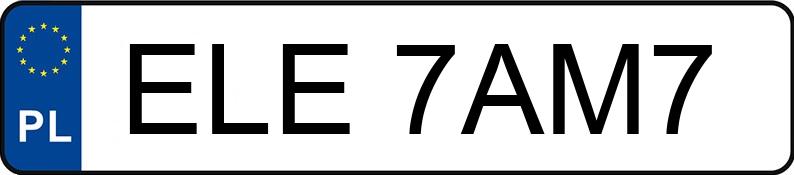 Numer rejestracyjny ELE 7AM7 posiada BMW 120 Diesel MR`11 E5 F20/F21 120 Diesel MR`11 E5 F20/F21 - ELE7AM7