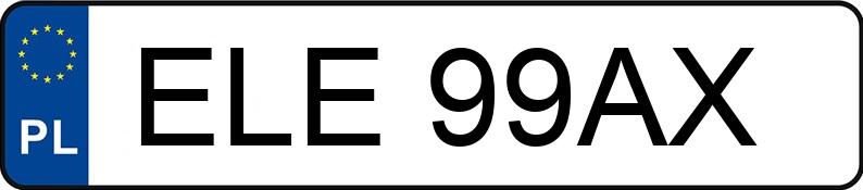 Numer rejestracyjny ELE 99AX posiada VOLVO S60 2.0 MR`05 E4 T Summum - ELE99AX Numer rejestracyjny ELE 99AX posiada VOLVO S60 2.0 MR`05 E4 T Summum - ELE99AX