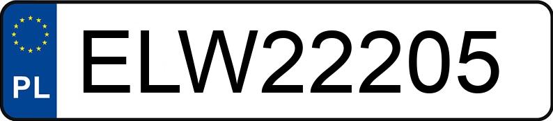 Numer rejestracyjny ELW 22205 posiada BMW 320D - ELW22205