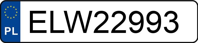 Numer rejestracyjny ELW 22993 posiada TOYOTA AVENSIS - ELW22993