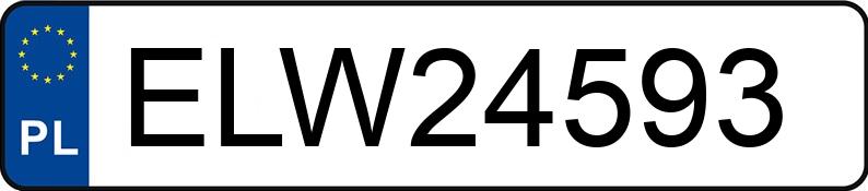 Numer rejestracyjny ELW 24593 posiada FORD FOCUS - ELW24593