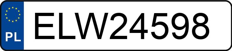 Numer rejestracyjny ELW 24598 posiada PEUGEOT PARTNER - ELW24598