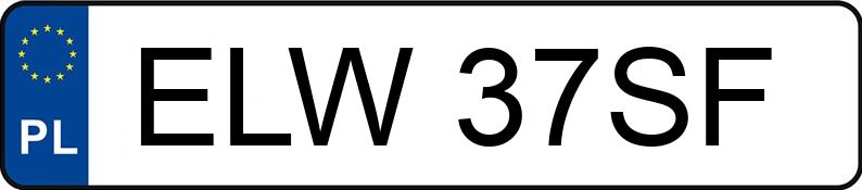 Numer rejestracyjny ELW 37SF posiada VOLKSWAGEN GOLF - ELW37SF