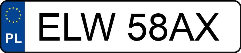 Numer rejestracyjny ELW 58AX posiada VOLKSWAGEN Golf II 1.8 Kat. GL - ELW58AX