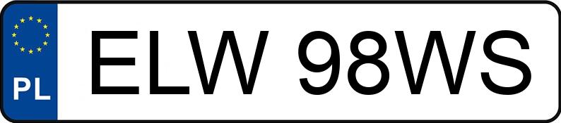 Numer rejestracyjny ELW 98WS posiada TOYOTA YARIS - ELW98WS