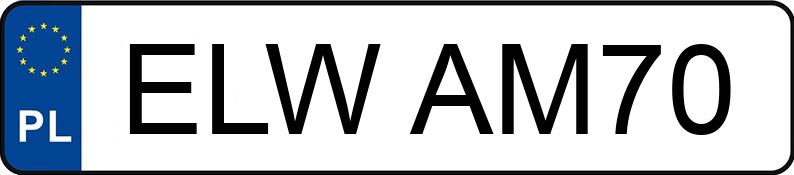 Numer rejestracyjny ELW AM70 posiada VOLKSWAGEN Passat B6 2.0 MR`05 E4 - ELWAM70