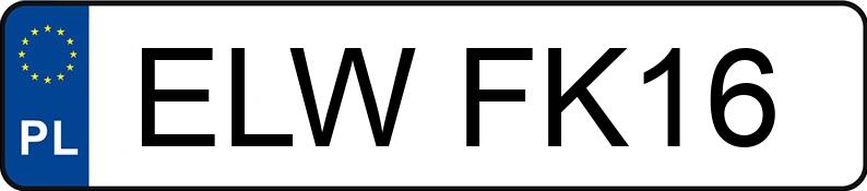 Numer rejestracyjny ELW FK16 posiada OPEL MERIVA - ELWFK16 Numer rejestracyjny ELW FK16 posiada OPEL MERIVA - ELWFK16