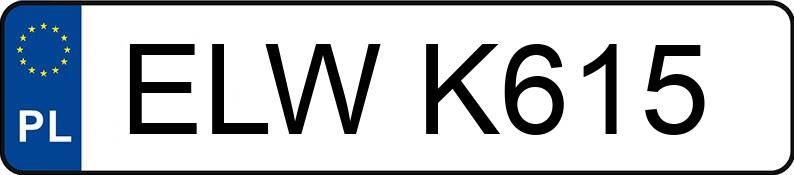 Numer rejestracyjny ELW K615 posiada OPEL ZAFIRA - ELWK615