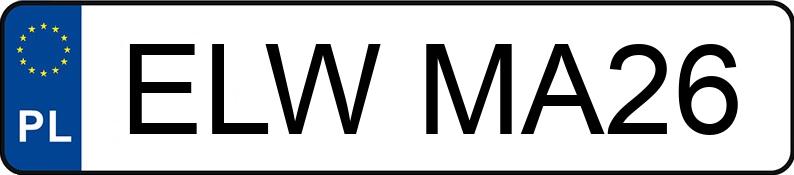 Numer rejestracyjny ELW MA26 posiada MAZDA 3 - 1.6 MR`06 E4 Exclusive - ELWMA26