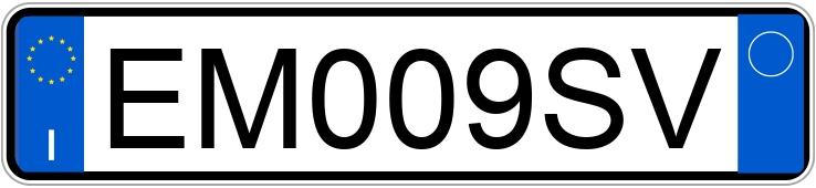 Numer rejestracyjny EM009SV posiada FIAT Punto 4a serie