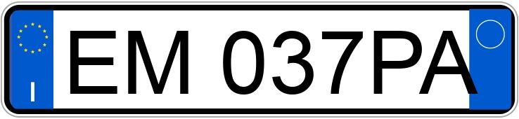 Numer rejestracyjny EM037PA posiada FIAT Punto Evo