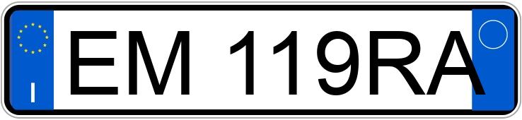 Numer rejestracyjny EM119RA posiada MINI Mini 3a serie