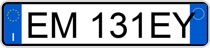 Numer rejestracyjny EM131EY posiada FIAT Panda 2a serie