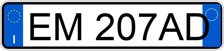 Numer rejestracyjny EM207AD posiada FIAT Punto 4a serie Numer rejestracyjny EM207AD posiada FIAT Punto 4a serie