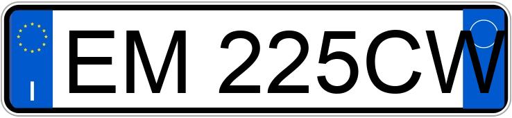 Numer rejestracyjny EM225CW posiada LANCIA Ypsilon 3a serie