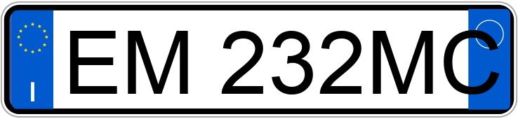 Numer rejestracyjny EM232MC posiada PEUGEOT 206