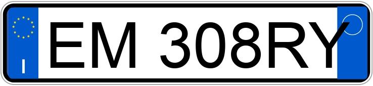 Numer rejestracyjny EM308RY posiada MINI Mini Countrym.