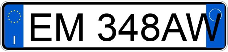 Numer rejestracyjny EM348AW posiada FIAT Bravo 2a serie