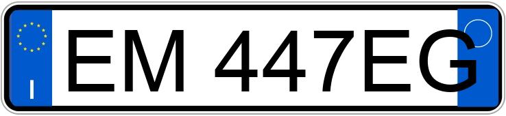 Numer rejestracyjny EM447EG posiada FIAT 500L