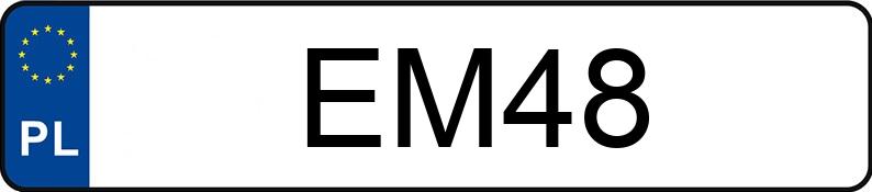 Numer rejestracyjny EM 48 posiada CHEVROLET CAMARO - EM48