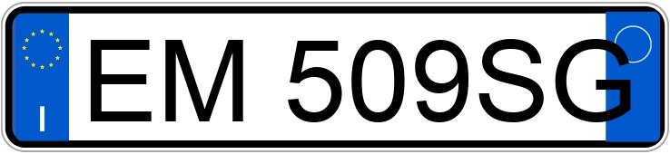 Numer rejestracyjny EM509SG posiada PEUGEOT 206