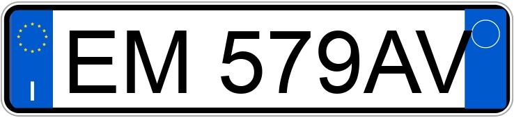 Die Registrierungsnummer EM579AV hat FIAT PUNTO