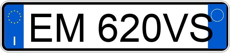 Numer rejestracyjny EM620VS posiada BMW Serie 3