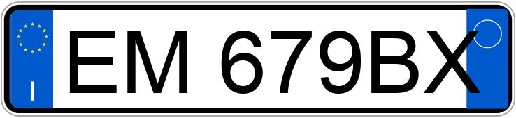 Numer rejestracyjny EM679BX posiada FIAT Punto 4a serie