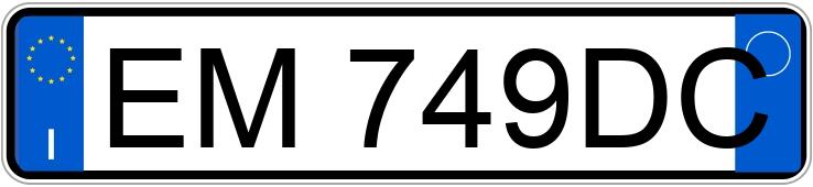 Numer rejestracyjny EM749DC posiada FIAT Punto 4a serie