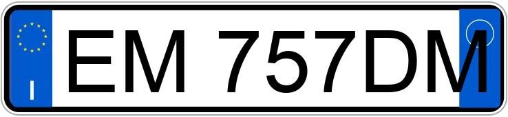 Numer rejestracyjny EM757DM posiada FIAT Idea