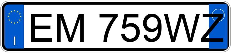 Numer rejestracyjny EM759WZ posiada FIAT Panda 3a serie