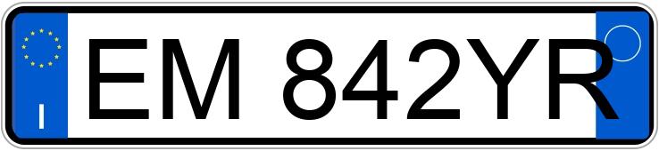 Numer rejestracyjny EM842YR posiada FIAT Panda 3a serie