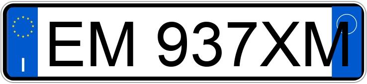 Numer rejestracyjny EM937XM posiada CITROEN C1