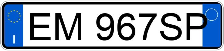 Numer rejestracyjny EM967SP posiada ALFA ROMEO MiTo