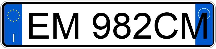 Numer rejestracyjny EM982CM posiada FIAT Panda 3a serie