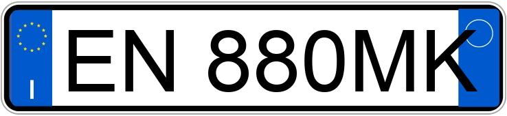 Numer rejestracyjny EN880MK posiada LANCIA Ypsilon 3a serie