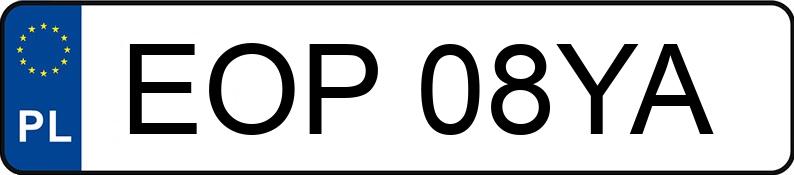 Numer rejestracyjny EOP 08YA posiada PEUGEOT 206 - EOP08YA