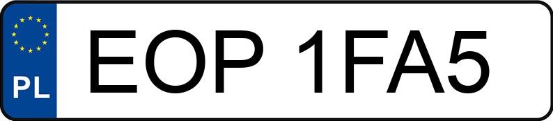 Numer rejestracyjny EOP 1FA5 posiada AUDI A1 1.6 TDi MR`10 E5 8X Ambition - EOP1FA5