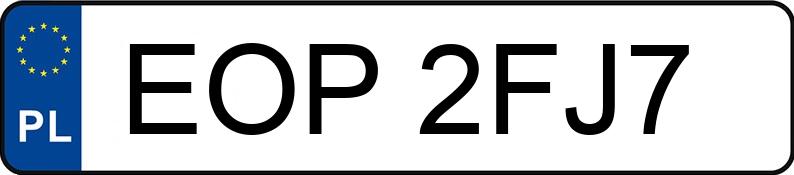 Numer rejestracyjny EOP 2FJ7 posiada VOLKSWAGEN GOLF - EOP2FJ7