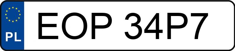Numer rejestracyjny EOP 34P7 posiada BMW 316 - EOP34P7