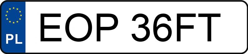 Numer rejestracyjny EOP 36FT posiada KIA K 2500 - EOP36FT