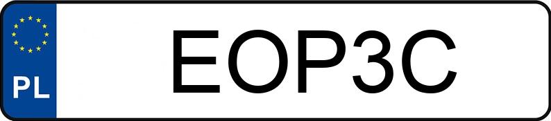 Numer rejestracyjny EOP 3C posiada DELOREAN DMC 12 - EOP3C