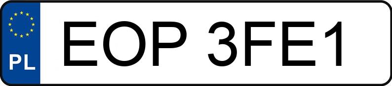 Numer rejestracyjny EOP 3FE1 posiada AUDI A5 SPORTBACK - EOP3FE1