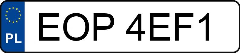 Numer rejestracyjny EOP 4EF1 posiada DODGE Charger MR`15 SXT - EOP4EF1