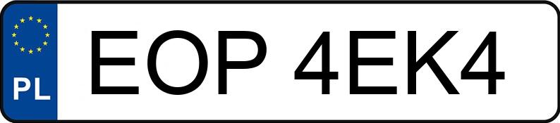 Numer rejestracyjny EOP 4EK4 posiada NISSAN QASHQAI - EOP4EK4