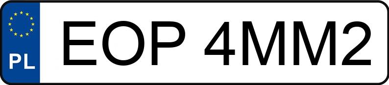 Numer rejestracyjny EOP 4MM2 posiada FORD FOCUS - EOP4MM2